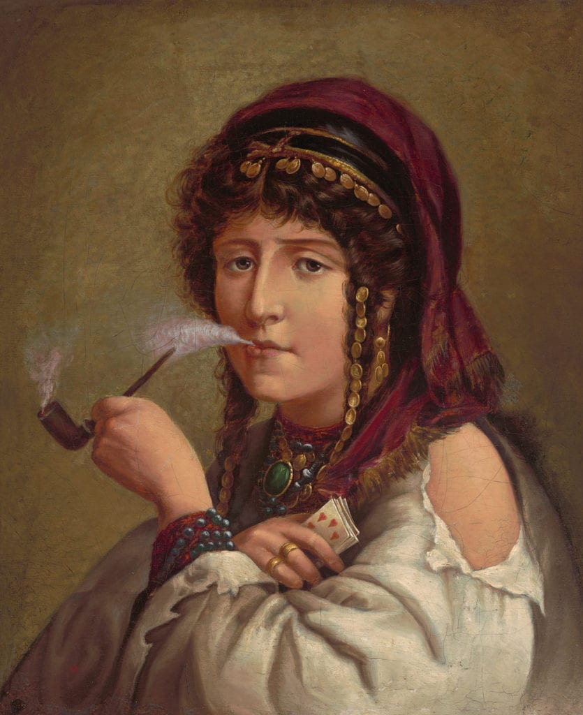 Gypsy oil painting by Vaclav Janda