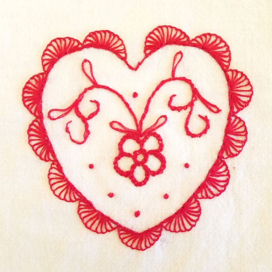 embroidered dish towel
