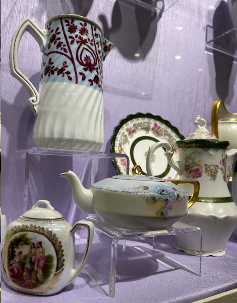 A view from inside the NCSML exhibit, Bohemian Decorated Porcelain: The Henderson Collection